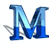 animation of the letter "M" with a wave of water in it